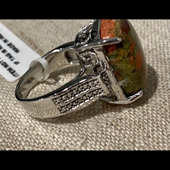 Beautiful Unakite Cush Ring - Picture 3 of 9